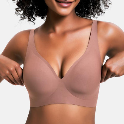 Wireless Womens Comfortable Wireless Bras Push Up Bralettes Seamless Tshirts Bras Deep V Everyday Bras