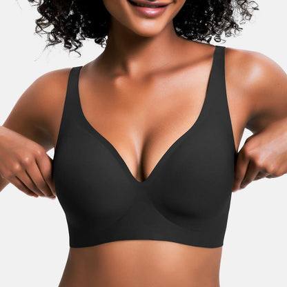 Wireless Womens Comfortable Wireless Bras Push Up Bralettes Seamless Tshirts Bras Deep V Everyday Bras