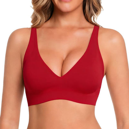 Wireless Womens Comfortable Wireless Bras Push Up Bralettes Seamless Tshirts Bras Deep V Everyday Bras